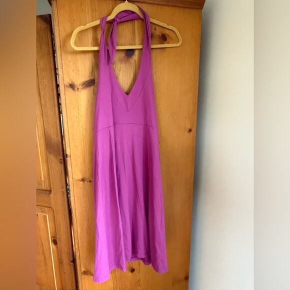 Patagonia Women’s Halter Top Mini Dress Size Small Purple Spring Athleisure - Picture 1 of 11